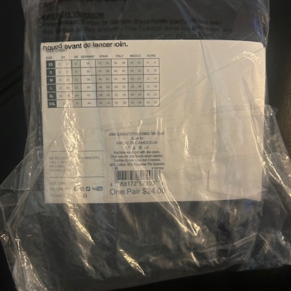 Shapermint Hue, Black Out Wide Waistband Cotton Leggings - Black - M - Picture 4 of 5